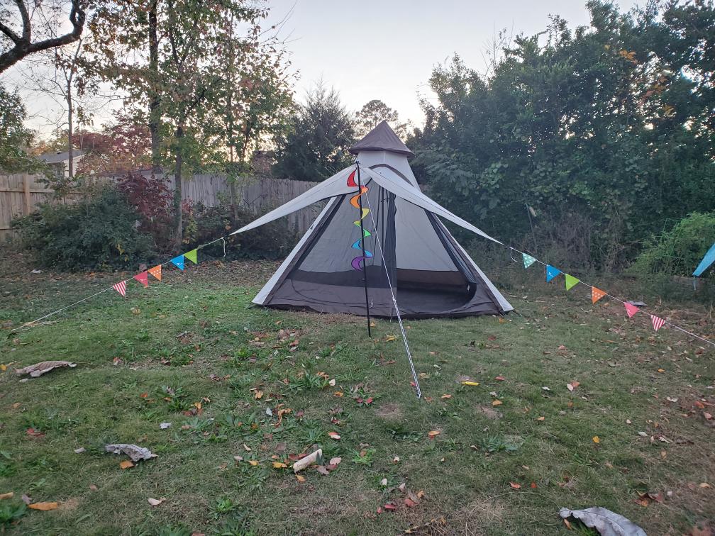 Wizard Tent Pre-Setup Campsite with Power