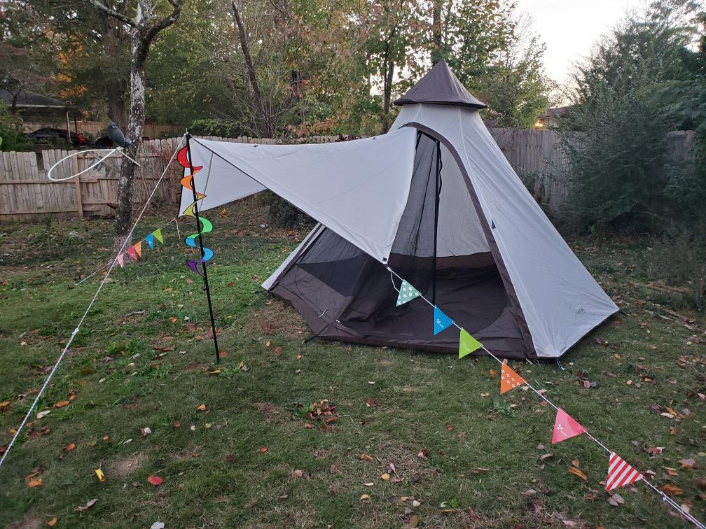 Wizard Tent Pre-Setup Campsite with Power
